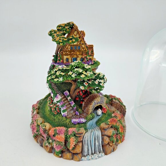 Cobblestone Bridge Cottage Figure Violet Schwenig hand painted Figurine 6584 - Picture 5 of 10